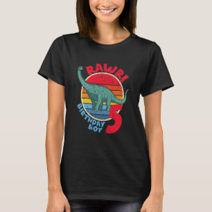 Camiseta ¡Niño, niño, quinto cumpleaños, soy Rawr! Brachios