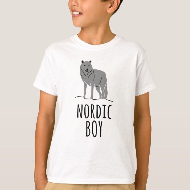 Camiseta Niño nórdico Escandinavia Suecia Noruega (Anverso)