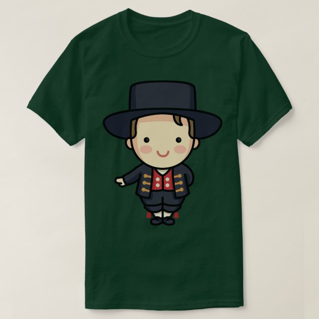 Camiseta Niño noruego lindo en ropa tradicional (Diseño del anverso)