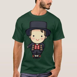 Camiseta Niño noruego lindo en ropa tradicional