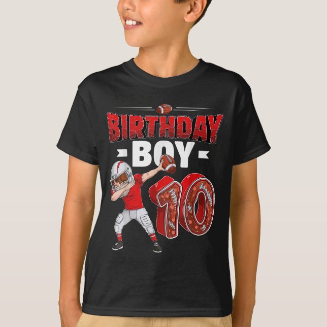 Camiseta niño novato 10 años fútbol americano 10.º bir (Anverso)