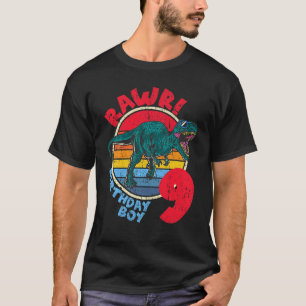Camiseta Niño Noveno Cumpleaños I Rawr Tyrannosaurus Rex I