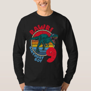 Camiseta Niño Noveno Cumpleaños I Rawr Tyrannosaurus Rex I