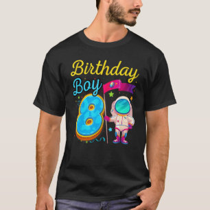 Camiseta Niño Ocho 8 Astronauta-Galaxia de cumpleaños