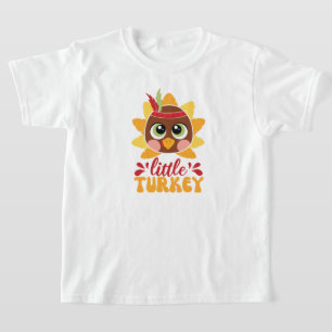 Camiseta Niño Pavo Pequeño Acción de Gracias de los Niños