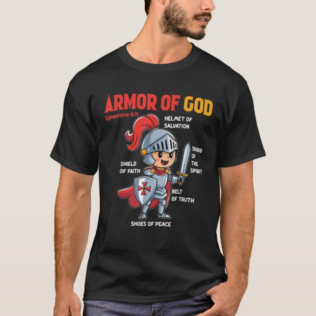 Camiseta Niño Pequeño Armor De Dios Hermano Hombres Niño Ch (Anverso)