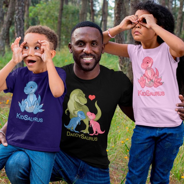 Camiseta Niño pequeño azul lindo Dinosaurio T-Rex (Subido por el creador)