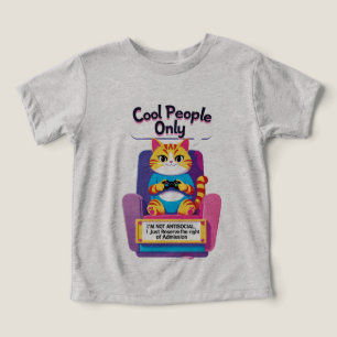 Camiseta niño pequeño Divertido Gato Selectivo