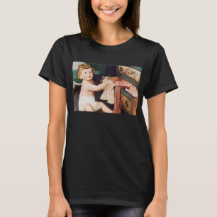 Camiseta Niño Pequeño Divertido Jugando con Cómoda de Ropa 