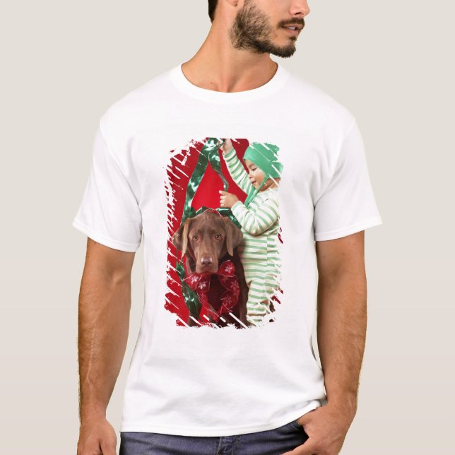 Camiseta Niño pequeño que adorna un perro (Anverso)