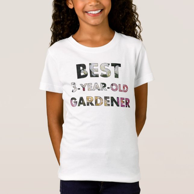 Camiseta Niño pequeño Rosa de jardineros de 3 años (© Mira) (Anverso)