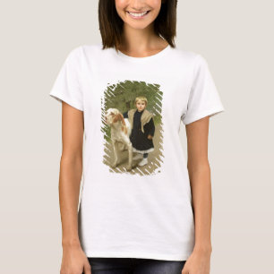 Camiseta Niño pequeño y un perro grande (aceite sobre lienz