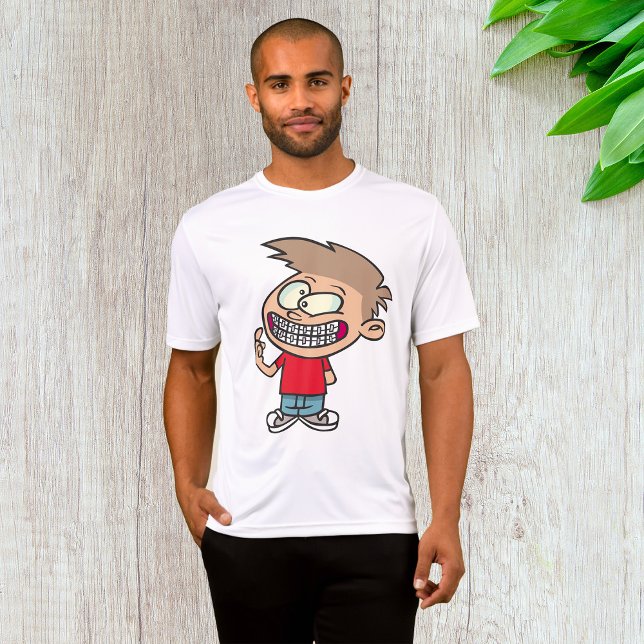 Camiseta Niño Personalizado gracioso con braces sonríe (Subido por el creador)