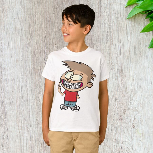 Camiseta Niño Personalizado gracioso con braces sonríe (Subido por el creador)