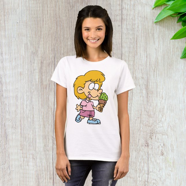 Camiseta Niño Personalizado lindo comiendo helado (Subido por el creador)