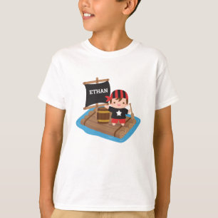 Camiseta Niño Pirata Con Bandana, Niños De Barco Trasero