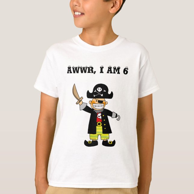 Camiseta Niño pirata de 6 años (Anverso)