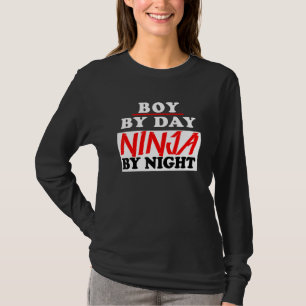 Camiseta Niño Por Día - Ninja Por Noche - Jugando Ninja