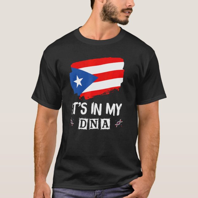 Camiseta Niño puertorriqueño Chica está en mi ADN Puerto Ri (Anverso)
