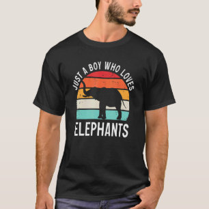 Camiseta Niño que ama a los elefantes retro África India sa