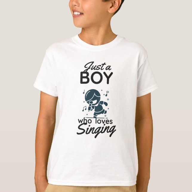 Camiseta Niño que ama cantar música de karaoke (Anverso)