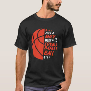 Camiseta Niño que ama el básquetbol deporte divertido