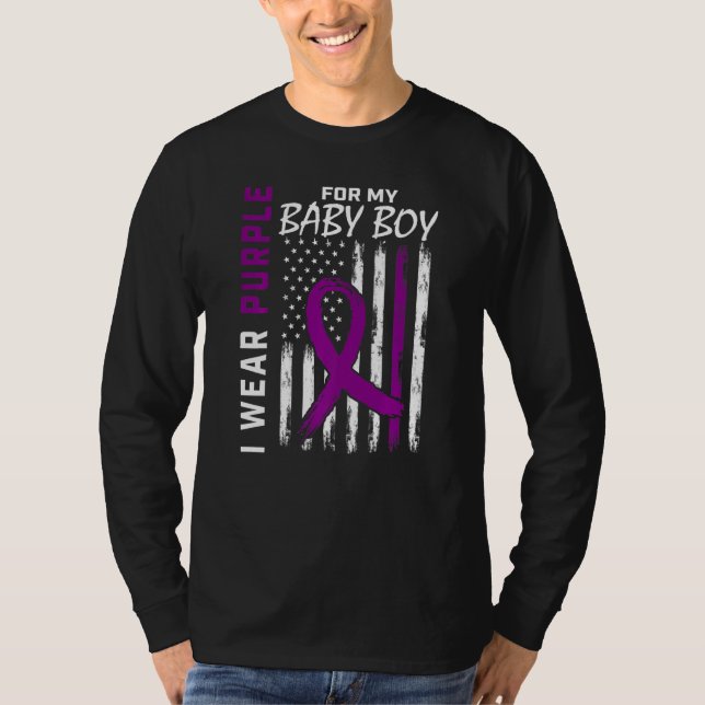 Camiseta Niño Que Llevo Púrpura Para Mi Hijo Epilepsia Awar (Anverso)
