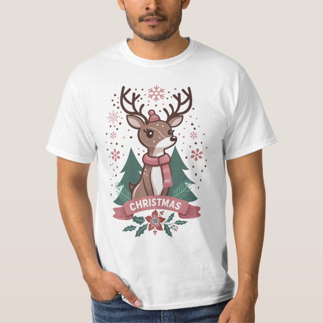 Camiseta Niño reno, Navidades felices (Anverso)