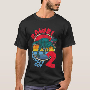 Camiseta Niño Segundo cumpleaños I Rawr Tyrannosaurus Rex I