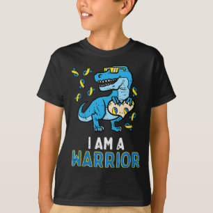 Camiseta Niño Síndrome de Down Guerrero Dino Conciencia Tre