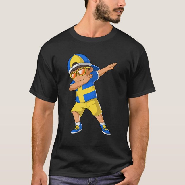 Camiseta Niño sueco Dabbing Dance Suecia Rota patrimonio (Anverso)
