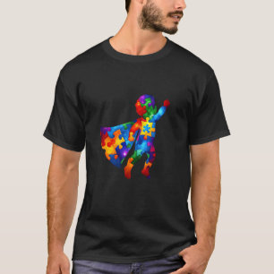 Camiseta Niño Super Héroe Autismo Conciencia del Autismo