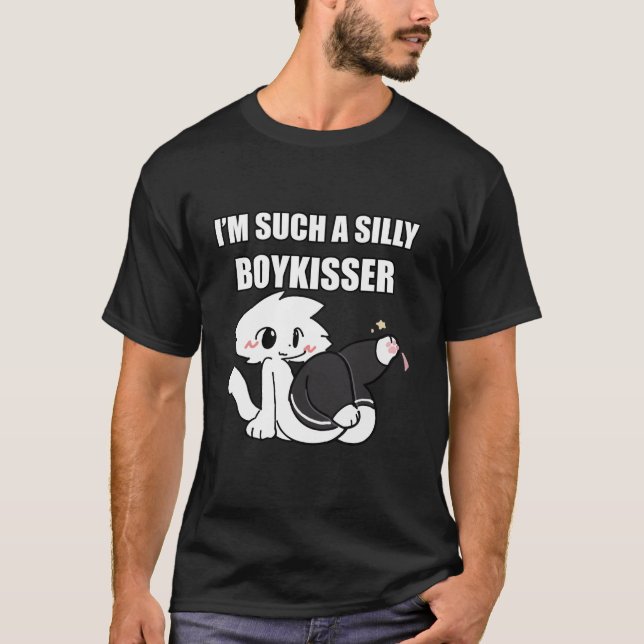 Camiseta Niño tonto Kisser meme femboy orgullo gay LGBTQ la (Anverso)