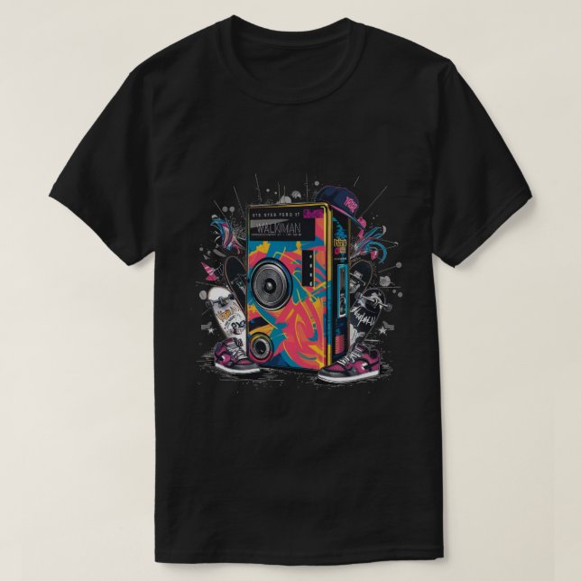 Camiseta Niño Walkman de los años 80 (Diseño del anverso)