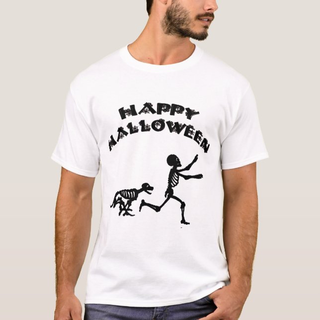 Camiseta Niño y Perro de Halloween (Anverso)