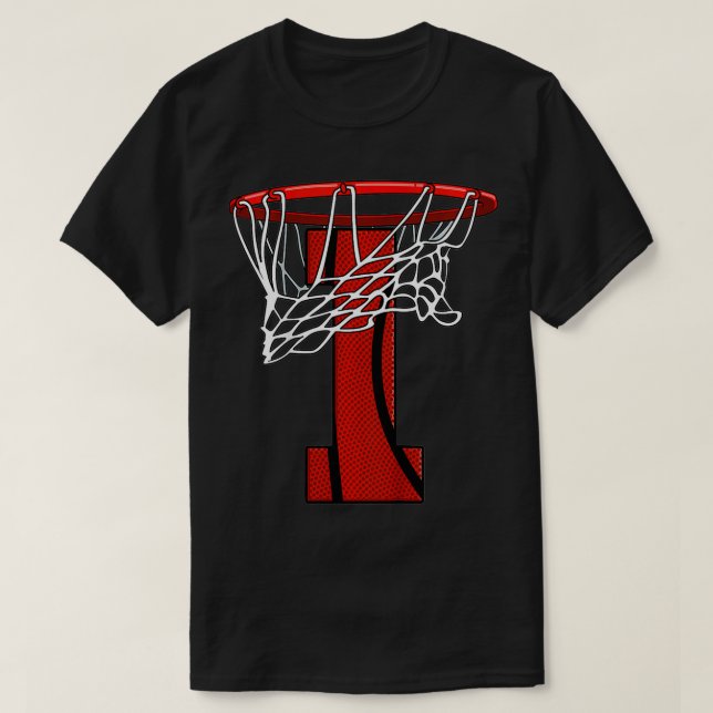 Camiseta Niños 1ᵉʳ Baloncesto de Baloncesto de cumpleaños y (Diseño del anverso)