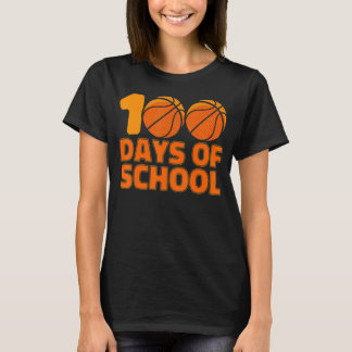 Camiseta Niños 100 Días De Básquetbol Escolar 100 Días De S