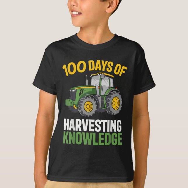Camiseta Niños 100 Días De Cultivo De Tractor De Niños Esco (Anverso)