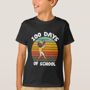 Camiseta Niños 100 días de escolares 100 días de béisbol