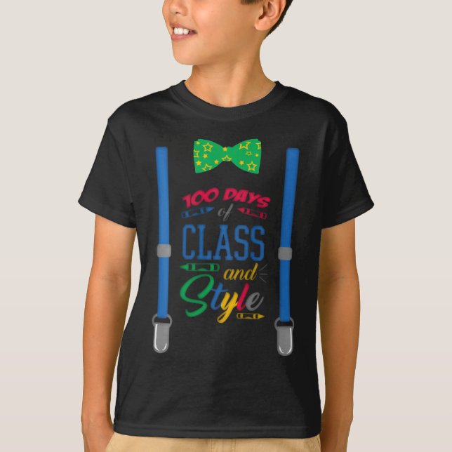 Camiseta Niños 100 días de escuela - 100 días de clase a (Anverso)