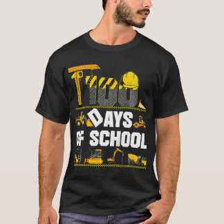 Camiseta Niños 100 Días De Vehículo Escolar De Construcción