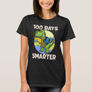 Camiseta Niños 100 días más inteligentes, Cute dino feliz 1