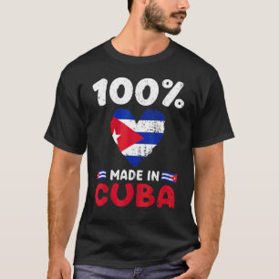 Camiseta Niños 100 Por Ciento Hechos En Cuba Chicas De Niño
