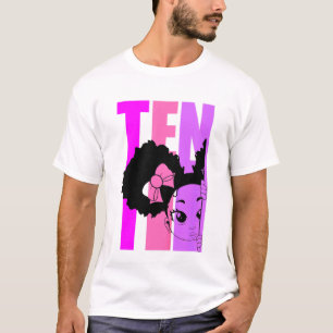 Camiseta Niños 10 Chicas retro negros Peekaboo Afro 10 Happ