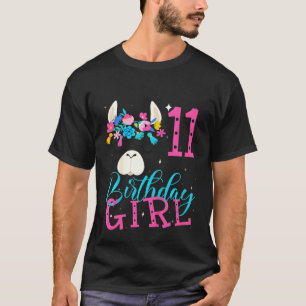 Camiseta Niños 11º Chica de cumpleaños Lama 11 años Bi 2009