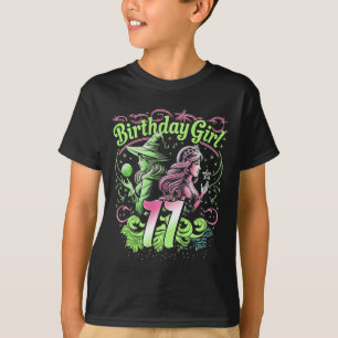 Camiseta Niños 11 Años De Bruja Rosa Y Verde