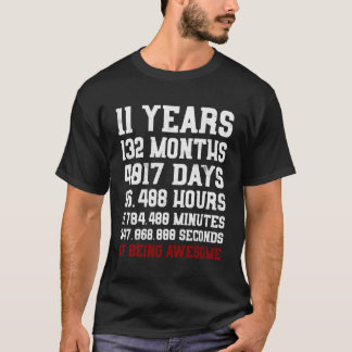 Camiseta Niños 11 Años De Ser Maravillosos Camisas 11º Cump