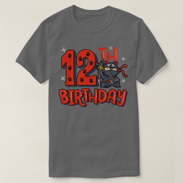 Camiseta Niños 12 años Ninja Nacimiento Samurai B de 12 año (Diseño del anverso)