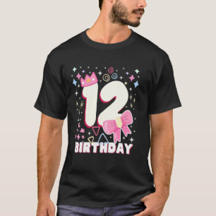 Camiseta Niños 12 Duodécimo Cumpleaños Niñas Cumpleaños Pri