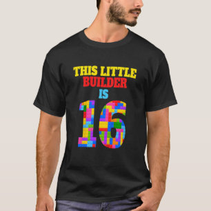 Camiseta Niños 16 años Chica de niño Constructor de 16 años